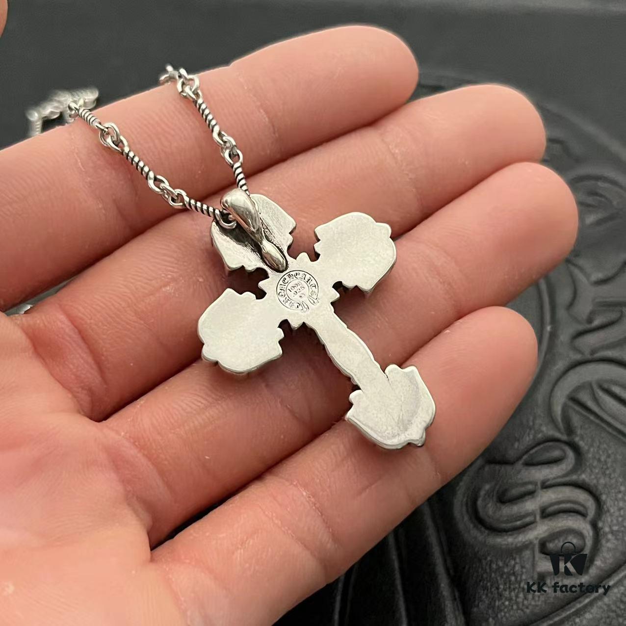 CHROME HEARTS High-Quality Flame Cross Necklace