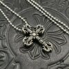 CHROME HEARTS High-Quality Flame Cross Necklace
