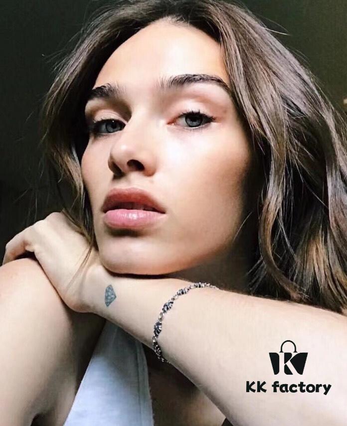 High-Grade Chrome Hearts Diamond-Paved Fine Cross Bracelet, Authentic Buckle Design, Original 14K Gold Engraved Insert, Unisex Wear, Sizes 17-18-19 Available