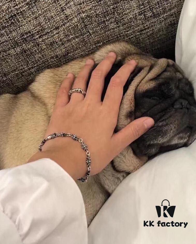 High-Grade Chrome Hearts Diamond-Paved Fine Cross Bracelet, Authentic Buckle Design, Original 14K Gold Engraved Insert, Unisex Wear, Sizes 17-18-19 Available