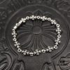 High-Version Chrome Hearts Plain Cross Wristband without Stones, Authentic Buckle Design with Original 14K Engraved Inlay, Unisex Bracelet, Available in Sizes 17-18-19
