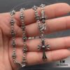 High-Version Chrome Hearts Cross Retractable Adjustable Integrated Chain, Popular Style Worn by Many Influencers, Total Length 65cm