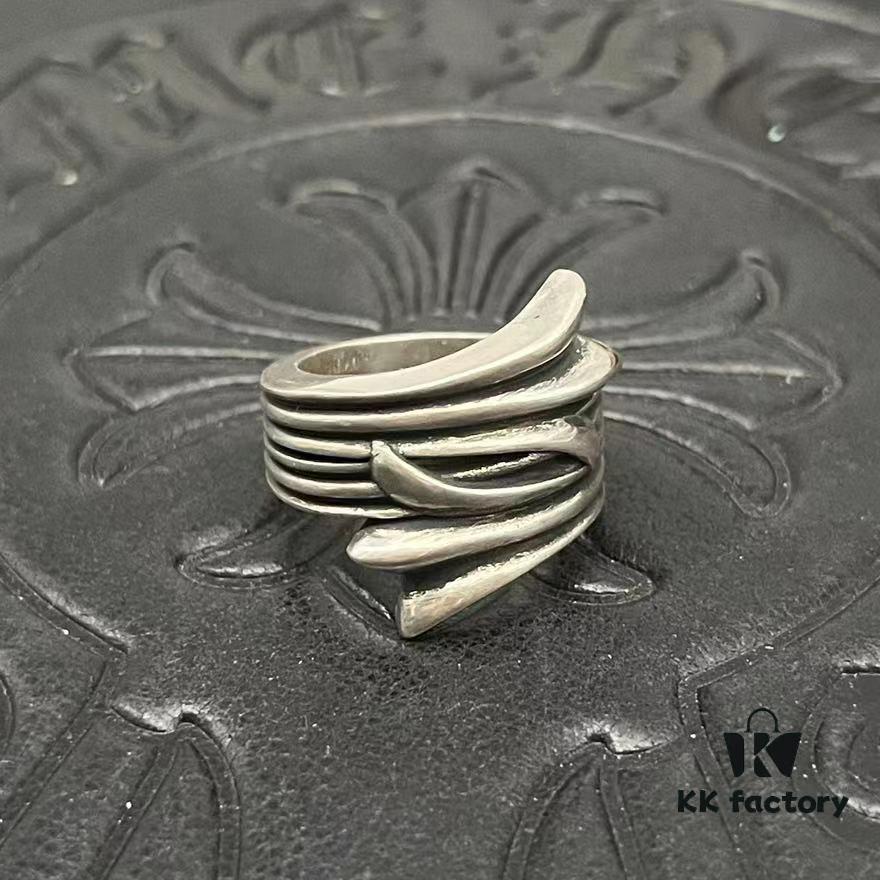 CHROME HEARTS High-Quality Cropped Heart Iris Ring