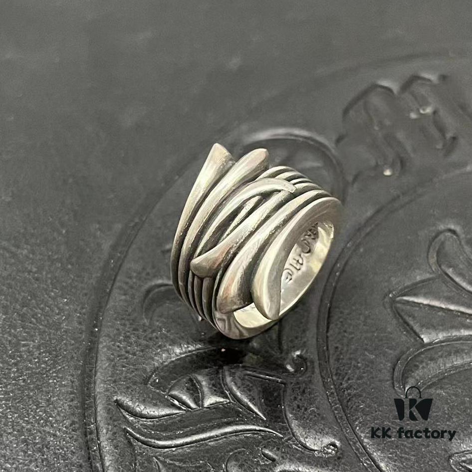 CHROME HEARTS High-Quality Cropped Heart Iris Ring