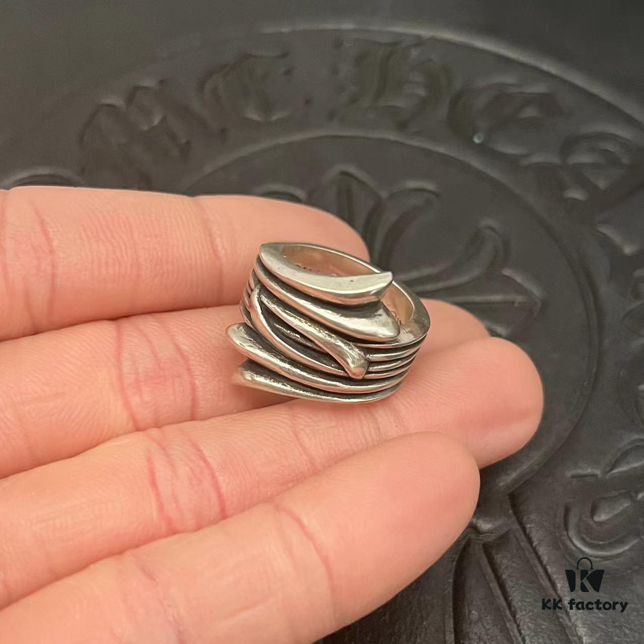 CHROME HEARTS High-Quality Cropped Heart Iris Ring