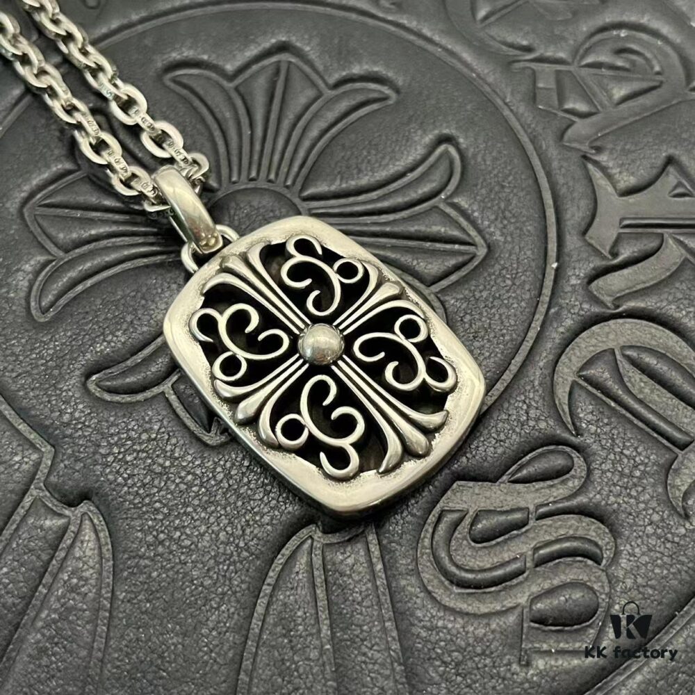 CHROME HEARTS High-Quality Cross with Vine Motif Pendant Necklace, Size: 60CM