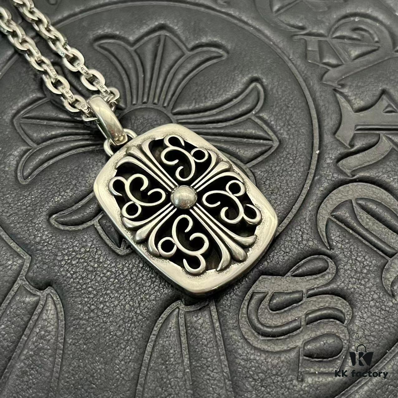 CHROME HEARTS High-Quality Cross with Vine Motif Pendant Necklace, Size: 60CM