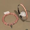 Cute Chrome Heart Cat's Eye Bracelet and Hermes Enamel Bangle