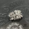 CHROME HEARTS High-Replica Platinum Diamond-Paved Openwork Cross Ring