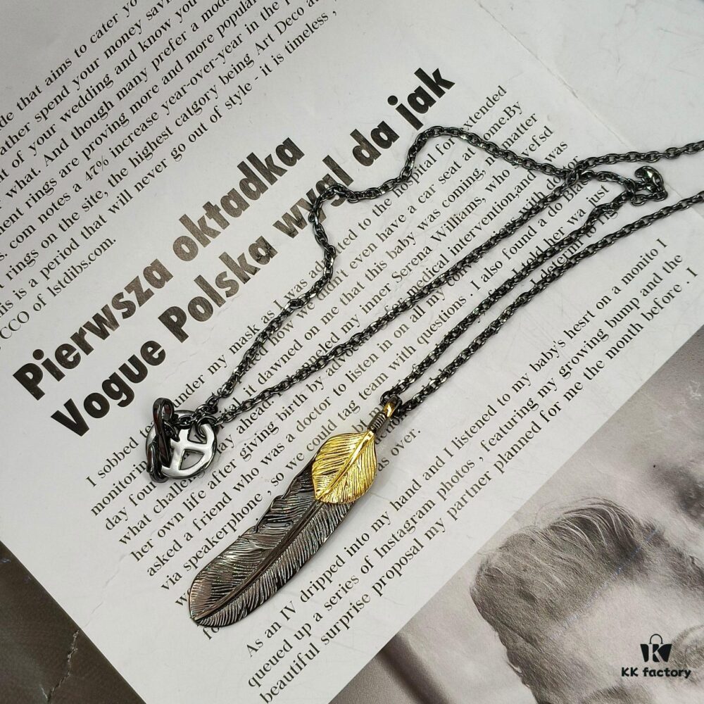 Gaoqiao Feather Necklace - Black Mixed Style