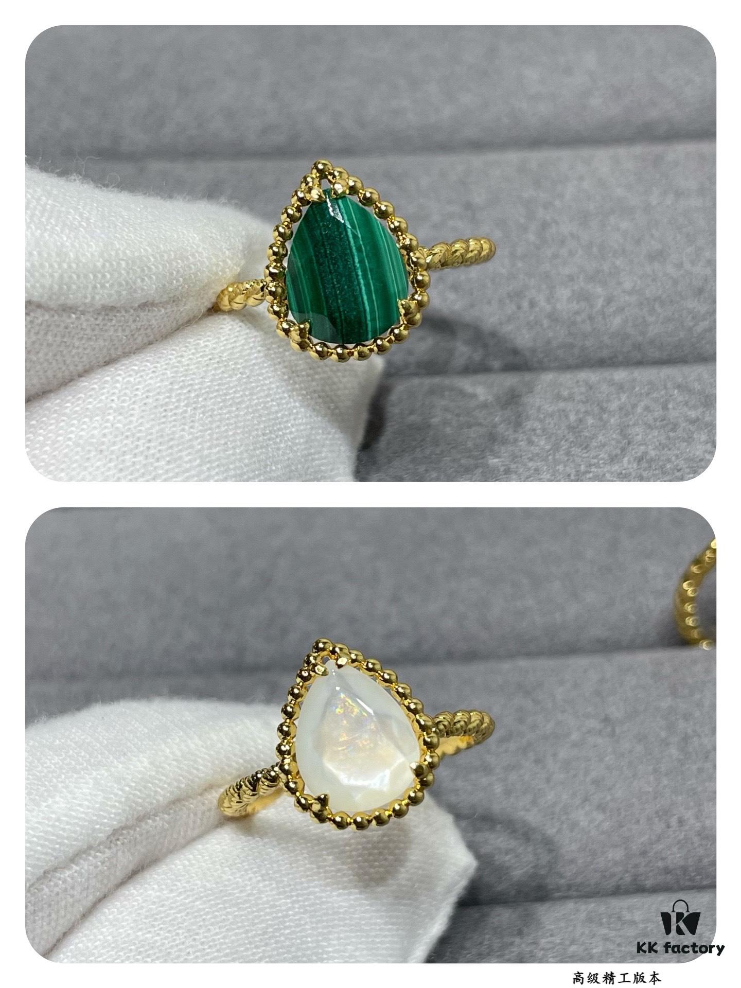 Boucheron Single Mother-of-Pearl Drop Ring, Bohemian Inspiration