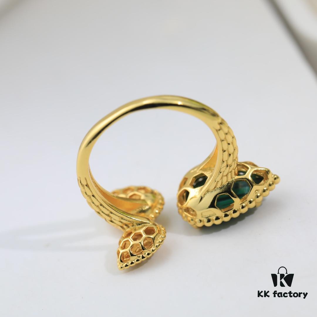 Boucheron Goutte Ring 💧 SERPENT BOHÈME Ring 💍 Classic and Modern, Diamond-Paved Drop Design with Delicate Yellow Gold Pearl Surround, Contemporary Aesthetic, Thick Gold Plating, Branded Boucheron Open-Ring Design, One Size Fits All, Exquisitely Beautiful to Wear 👼