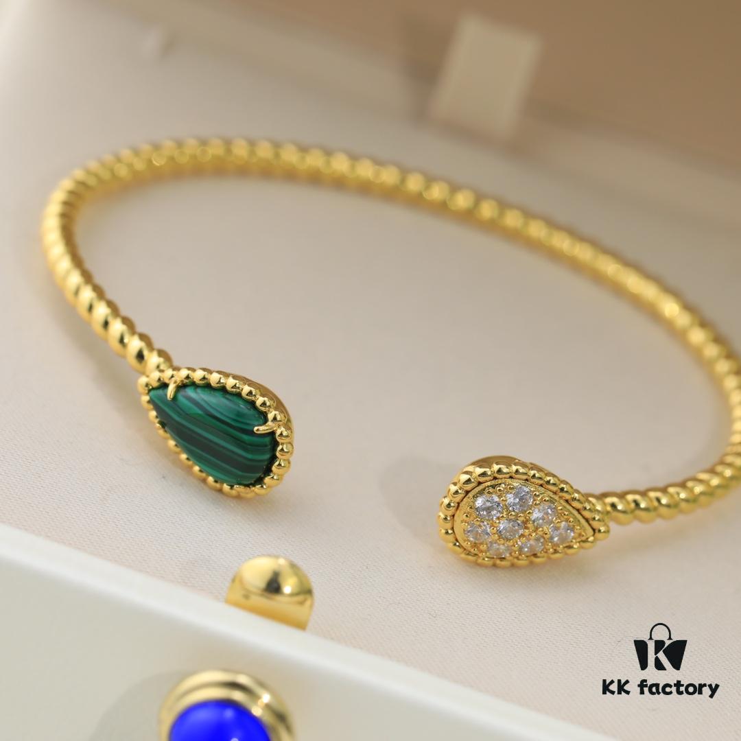 Boucheron Goutte Bracelet 💧 SERPENT BOHÈME Classic and Modern, Diamond-Set Water Drop Design with Delicate Yellow Gold Pearls