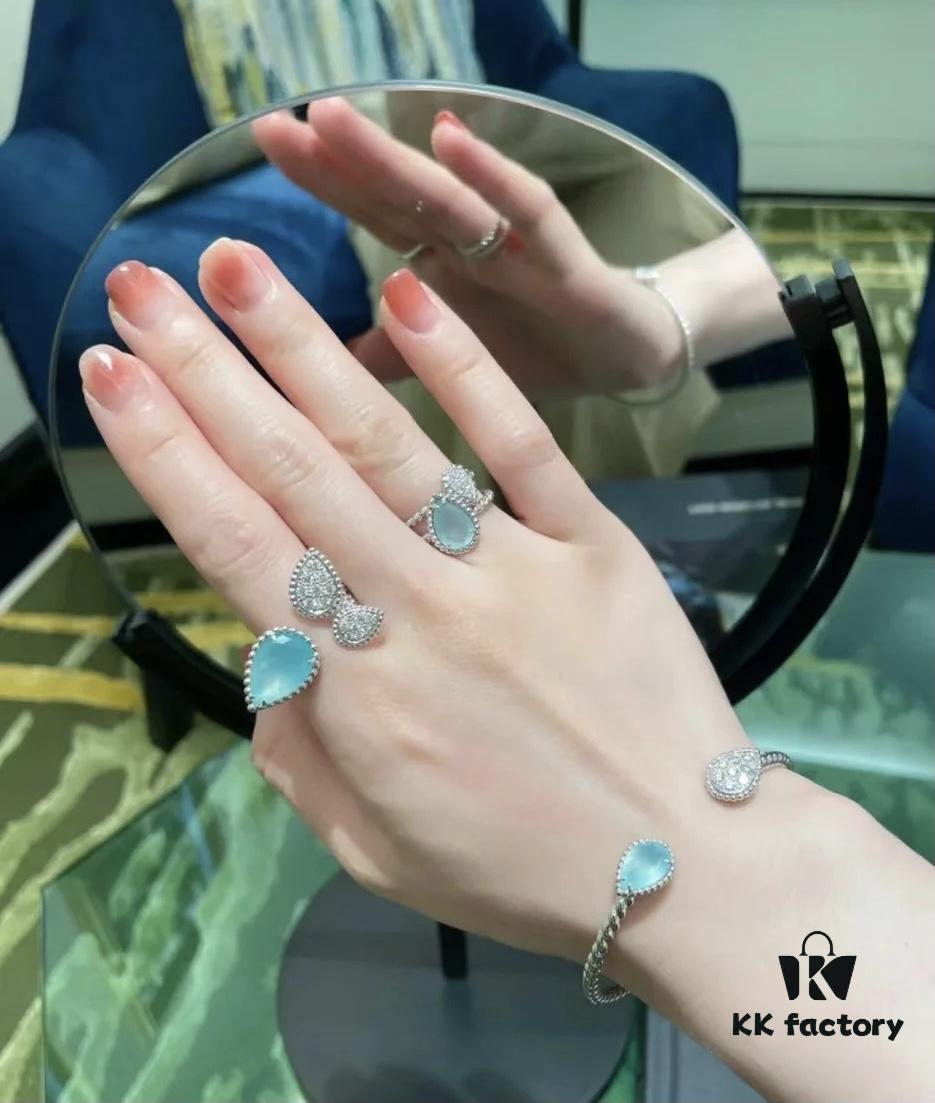 Boucheron Goutte Bracelet 💧 SERPENT BOHÈME Classic and Modern, Diamond-Set Water Drop Design, Thick Gold Plating with Logo