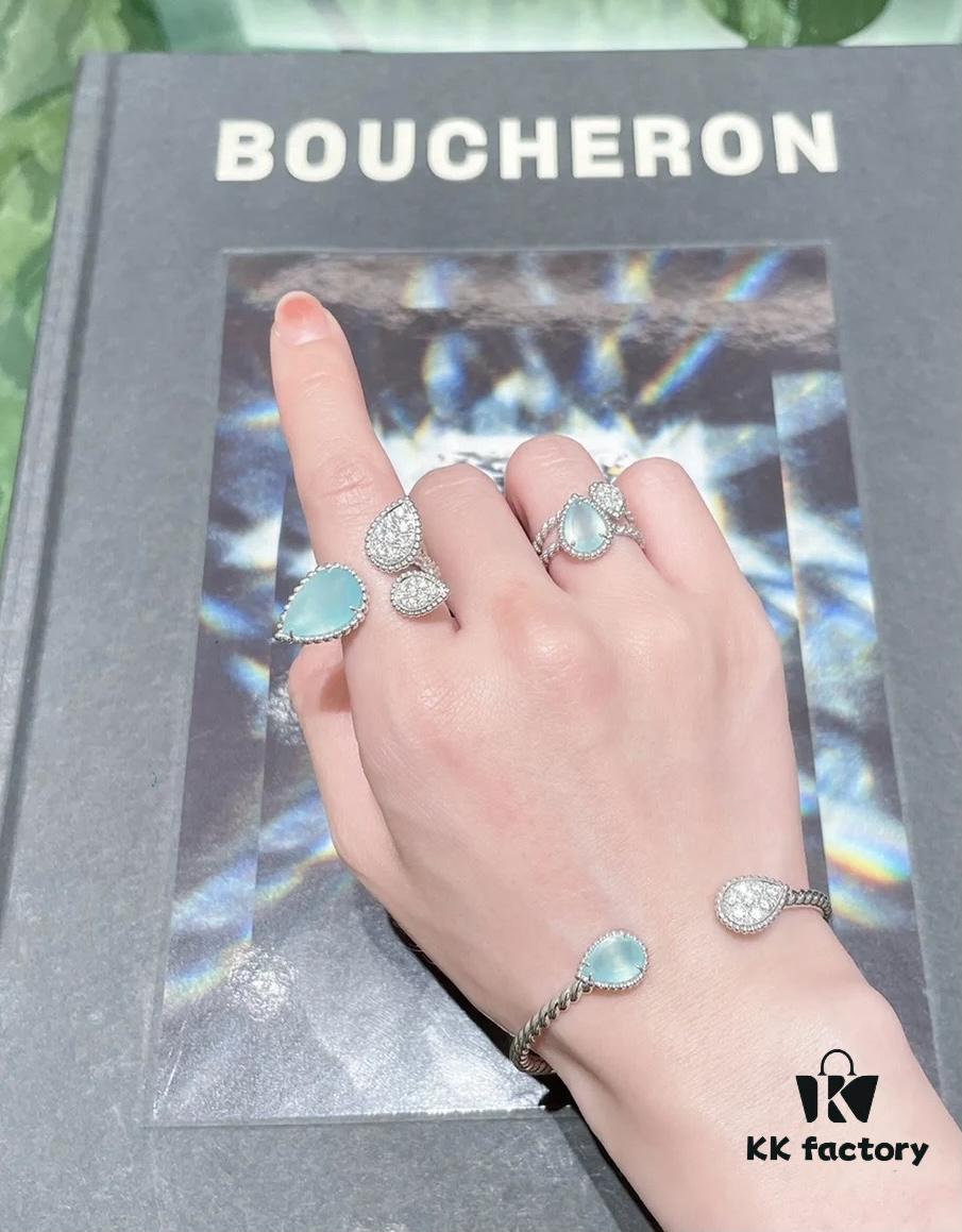 Boucheron Goutte Bracelet 💧 SERPENT BOHÈME Classic and Modern, Diamond-Set Water Drop Design, Thick Gold Plating with Logo