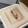 White Ceramic + Rose Gold + White Gold Two-Tone Boucheron Wedding Bands