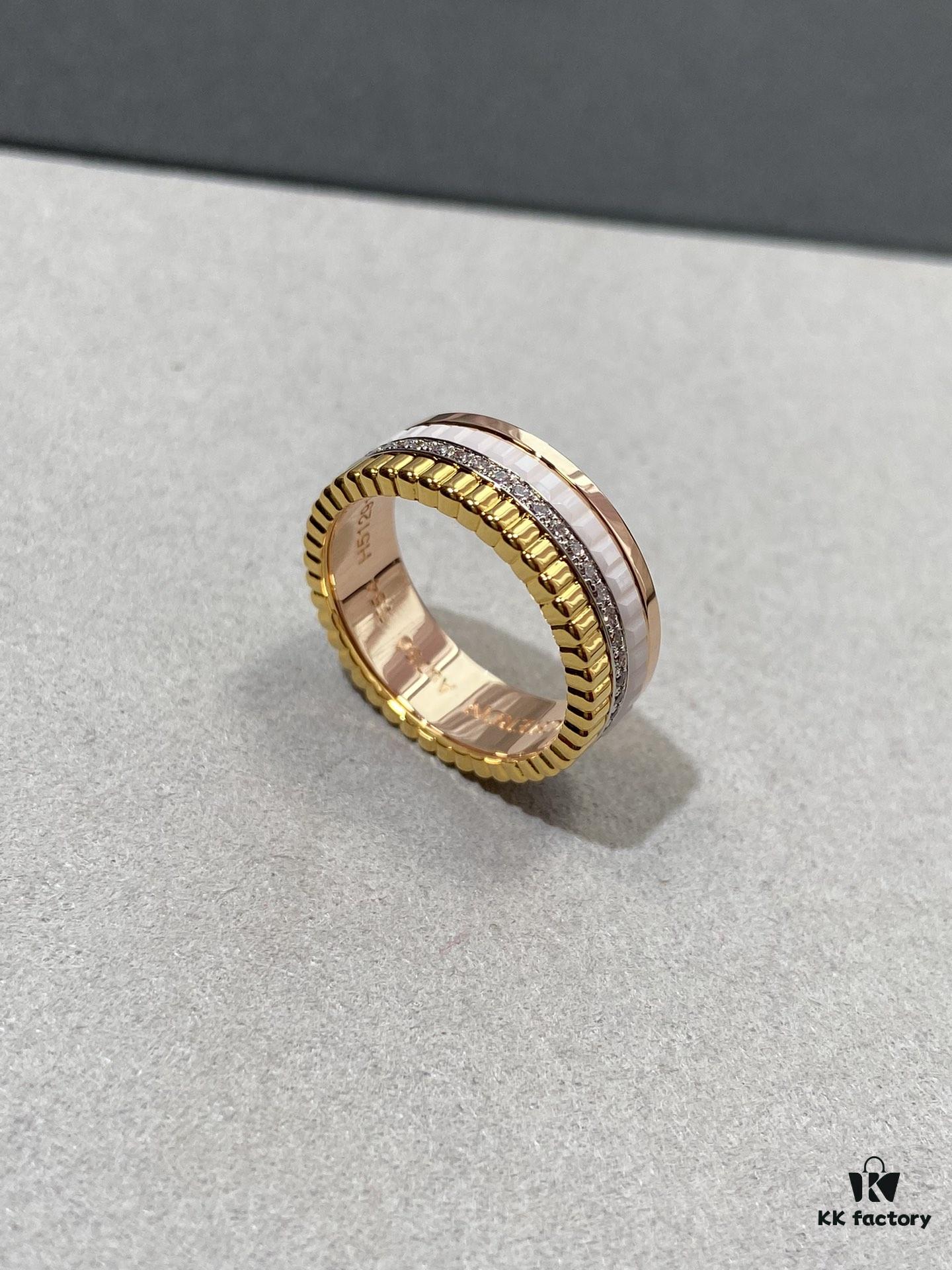 White Ceramic + Rose Gold + Diamond + White Gold Two-Tone