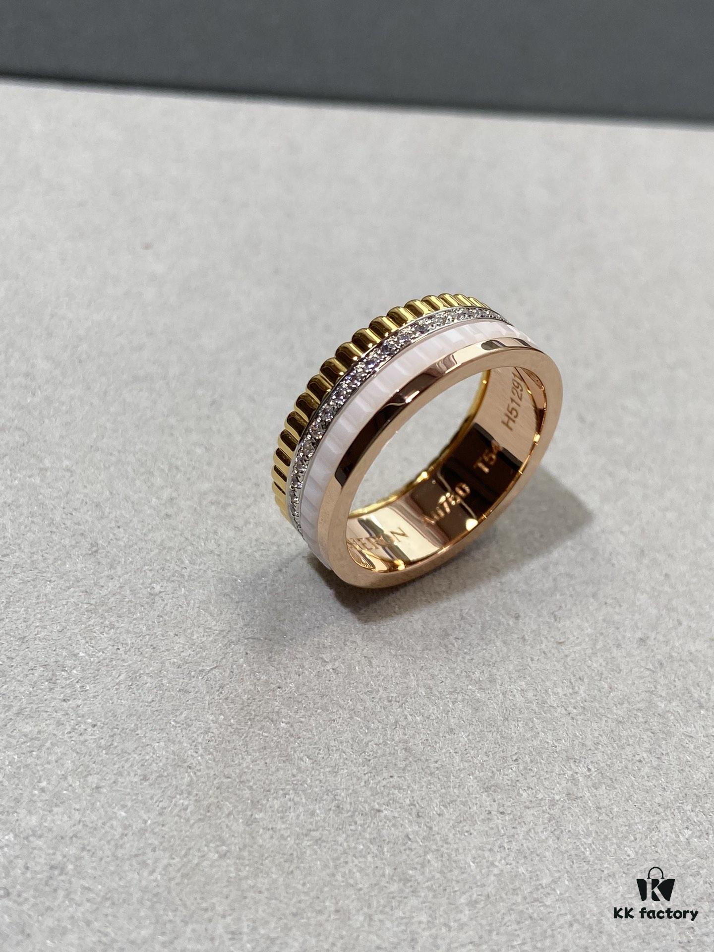 White Ceramic + Rose Gold + Diamond + White Gold Two-Tone