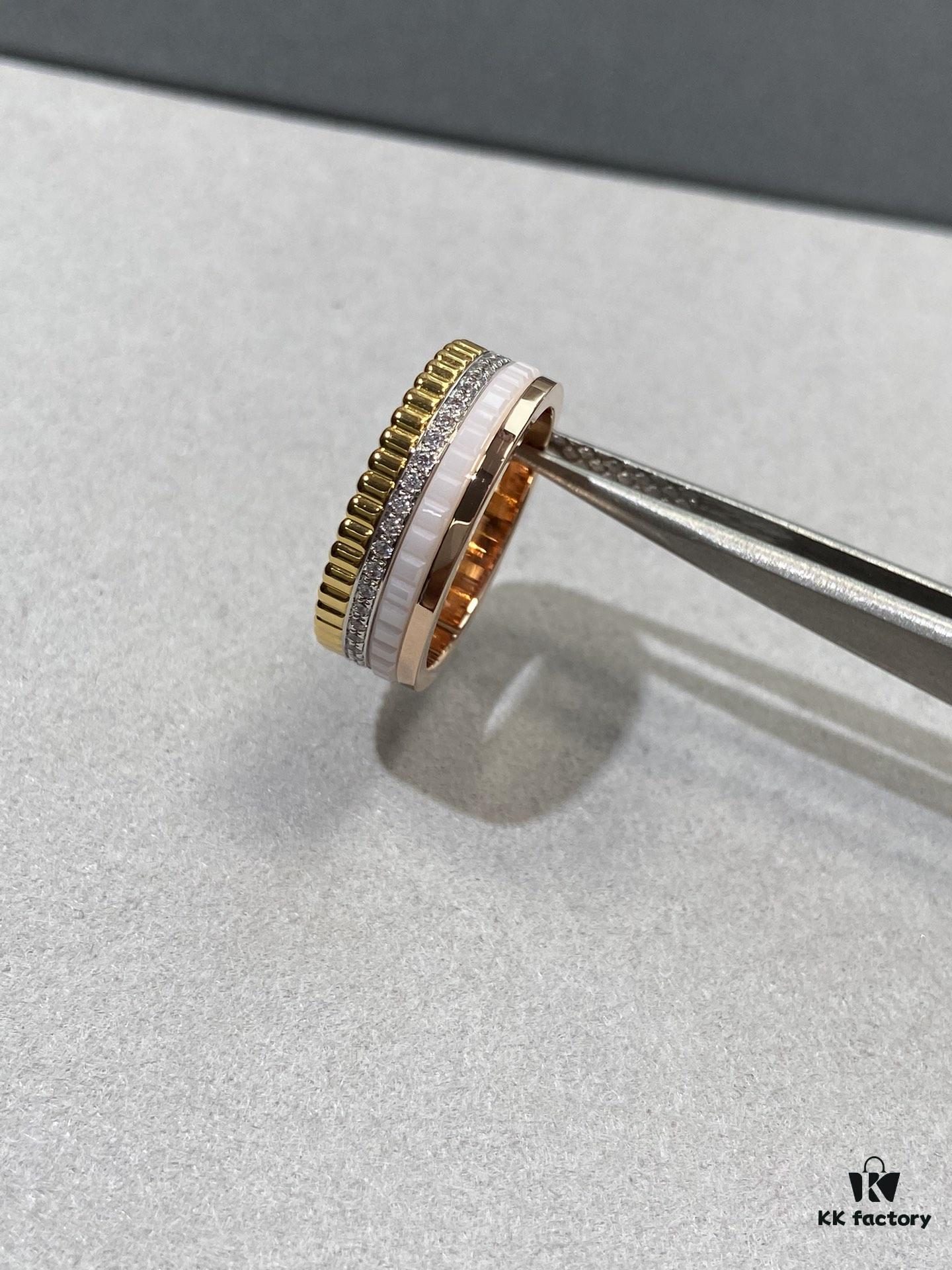 White Ceramic + Rose Gold + Diamond + White Gold Two-Tone