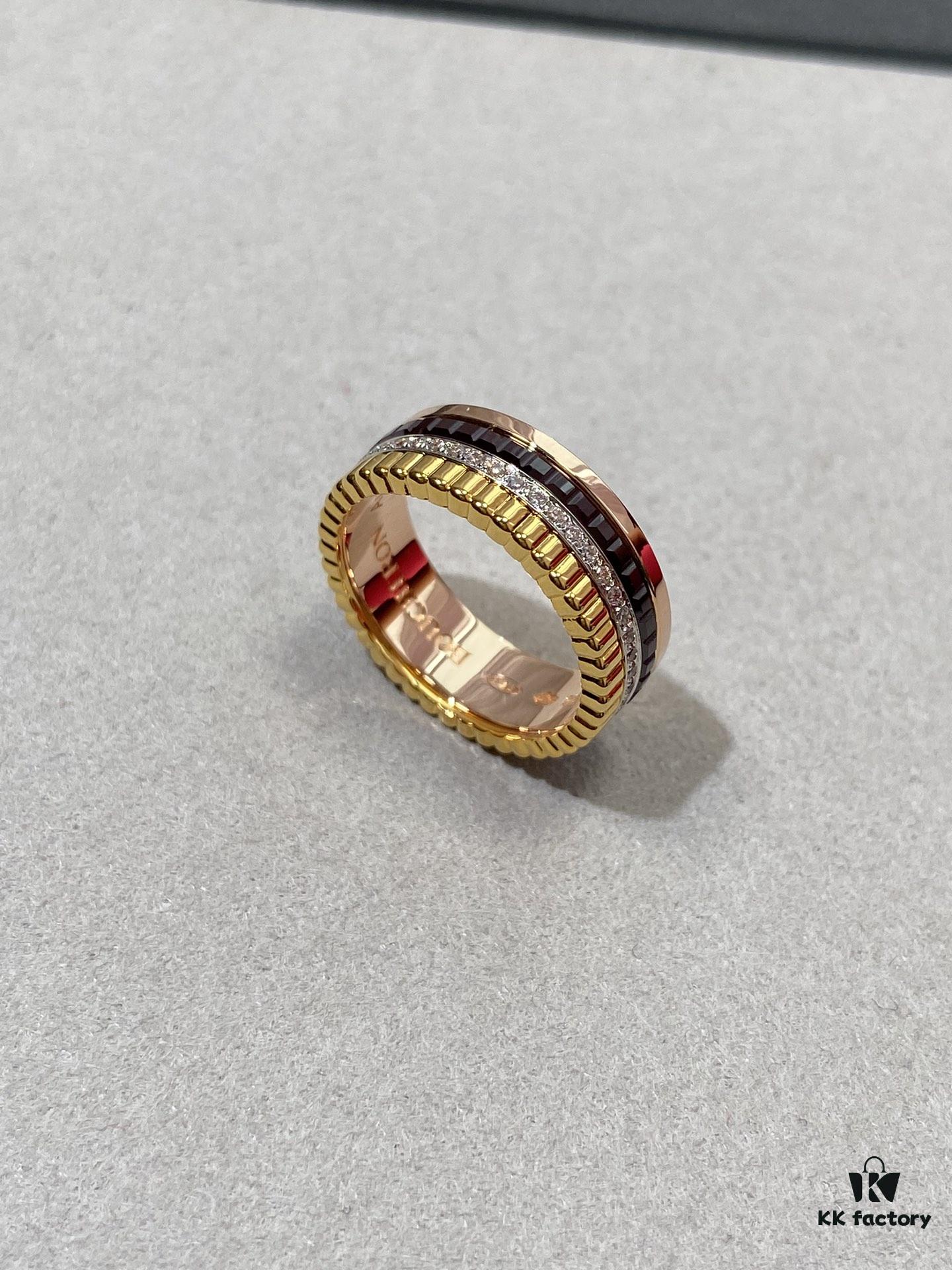 Black + Rose Gold + Diamond + White Gold Two-Tone