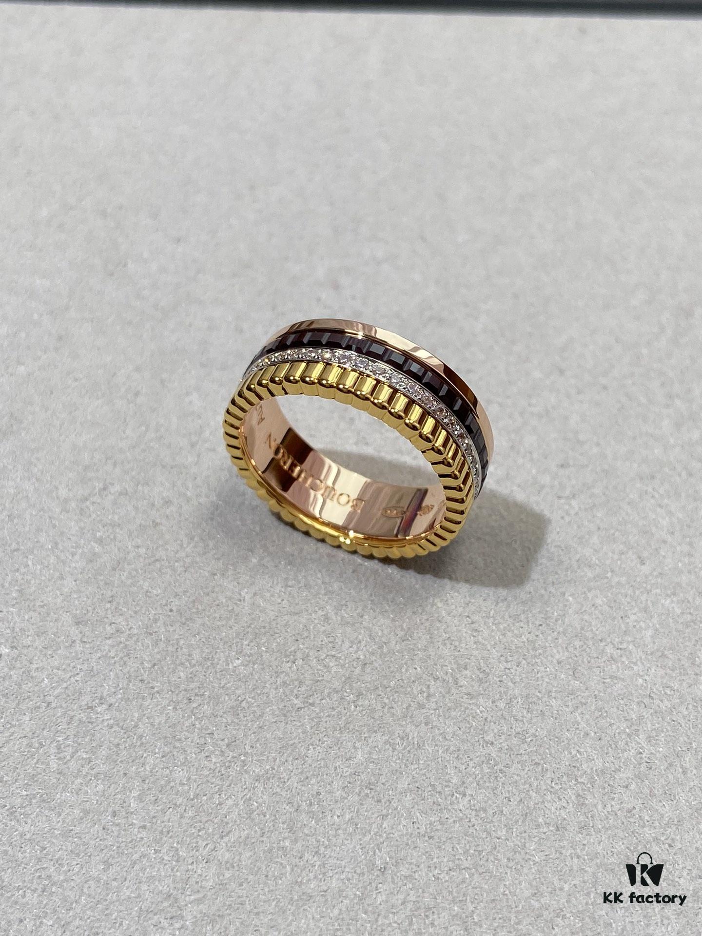 Black + Rose Gold + Diamond + White Gold Two-Tone