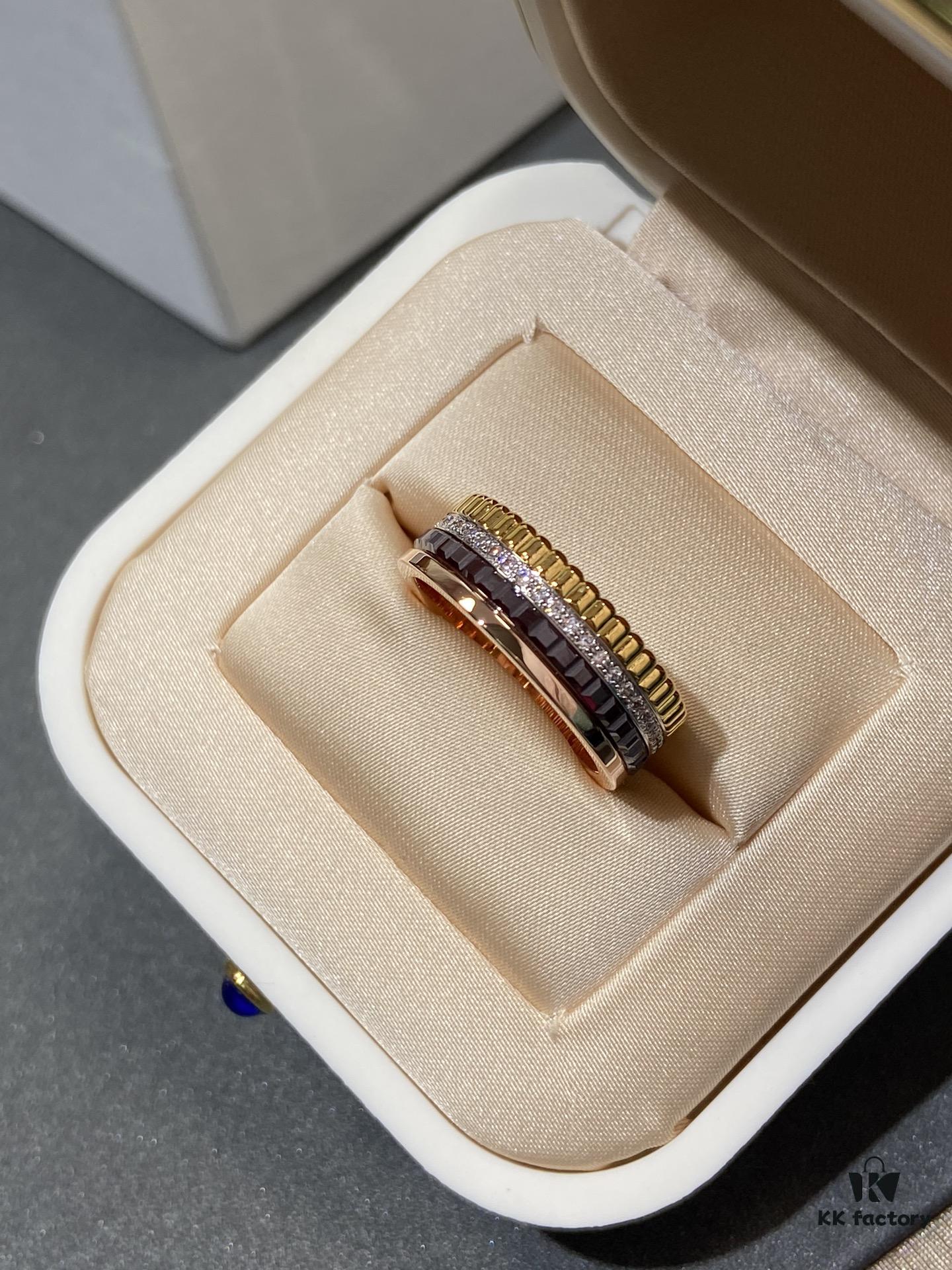 Black + Rose Gold + Diamond + White Gold Two-Tone