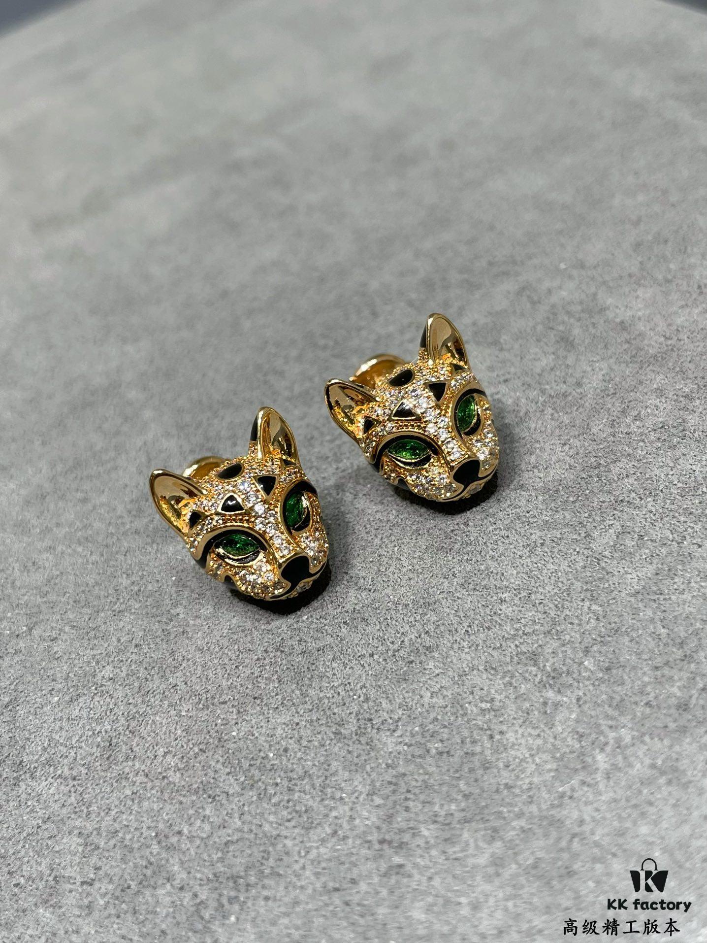 Boucheron Leopard Cat Earrings