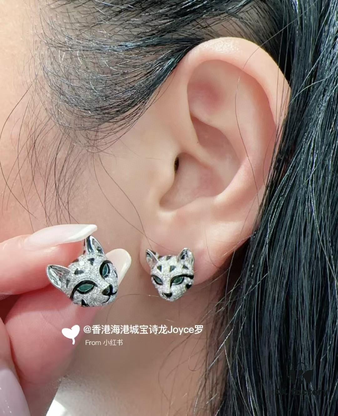 Boucheron Leopard Cat Earrings