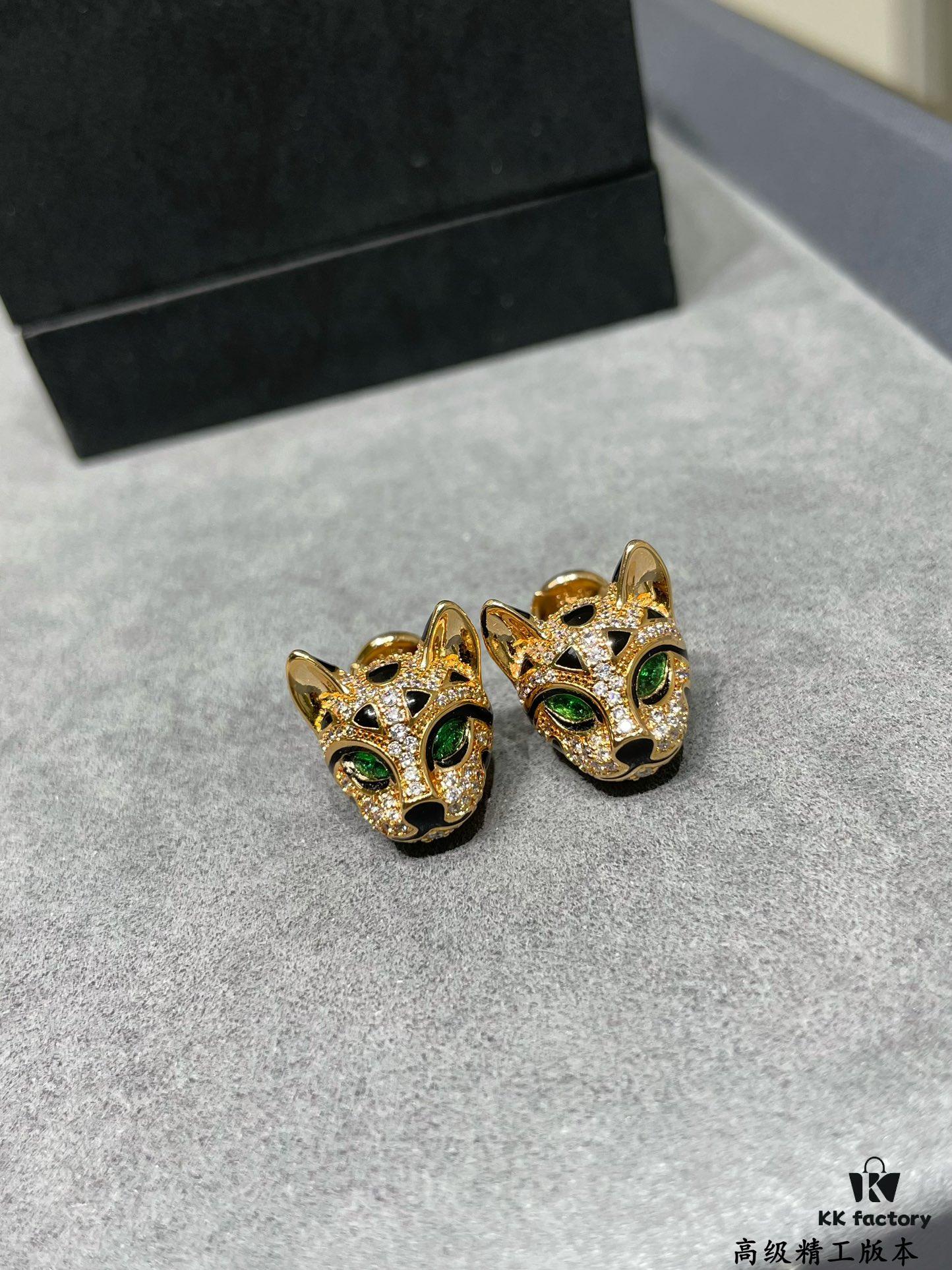 Boucheron Leopard Cat Earrings