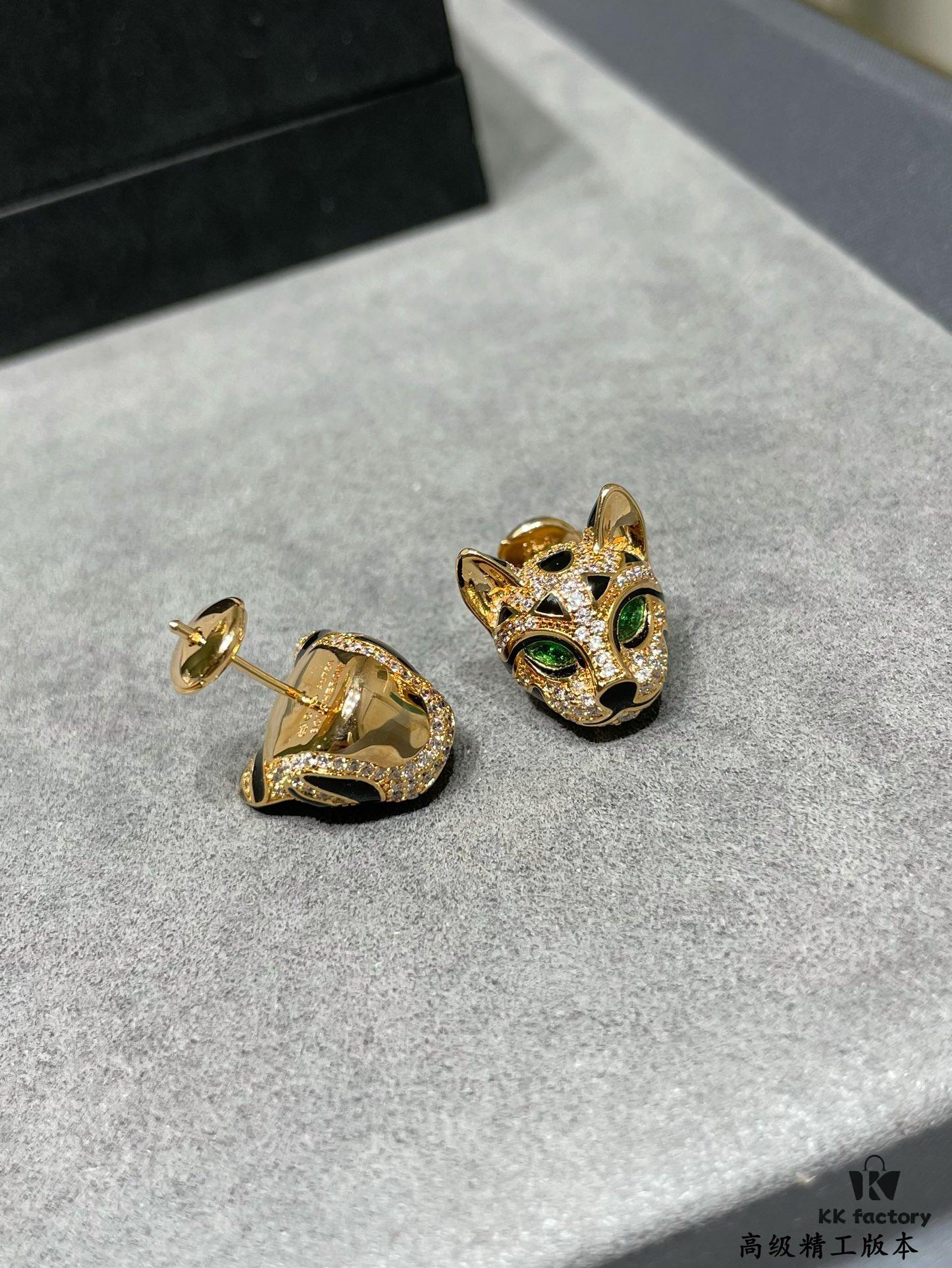 Boucheron Leopard Cat Earrings