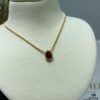 Boucheron Garnet Single Teardrop Necklace, Bohemian Teardrop Inspired by 'Love and Protection'
