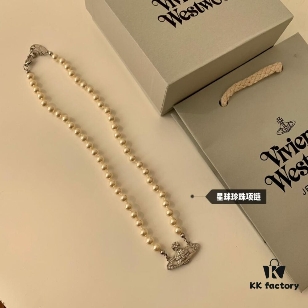 Vivienne Westwood Pearl Planet Necklace