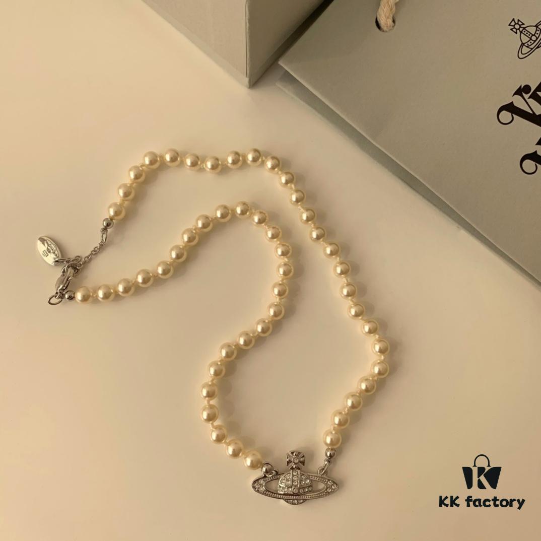 Vivienne Westwood Pearl Planet Necklace