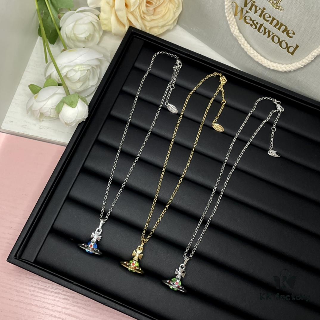 Westcott New 3D Crystal Planet Saturn Necklace In Stock