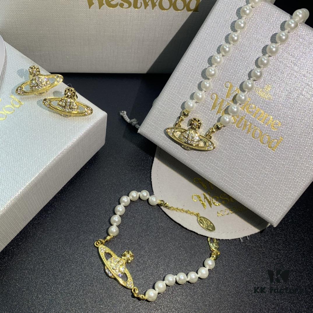 Vivienne Westwood Saturn Pearl Necklace - Bracelet - Earrings