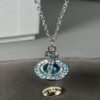 Vivienne Westwood Saturn Necklace in Silver and Blue with Gradient Small Diamonds