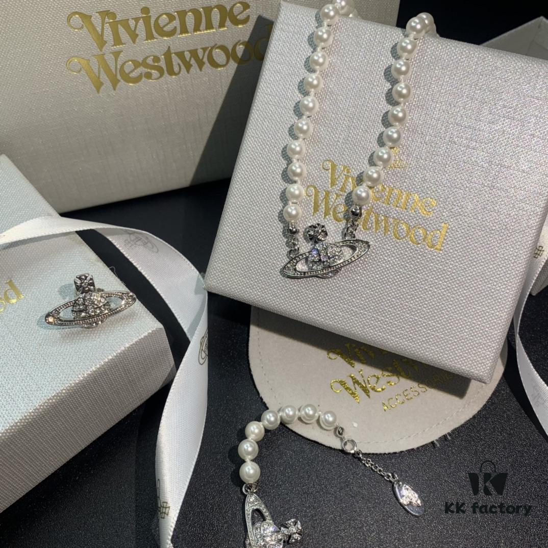 Vivienne Westwood Saturn Pearl Necklace - Bracelet - Earrings