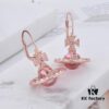 West Queen Gradient Crystal Earrings - Pink