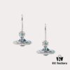 Vivienne Westwood Ongoing Gradient Crystal Earrings - Silver Blue