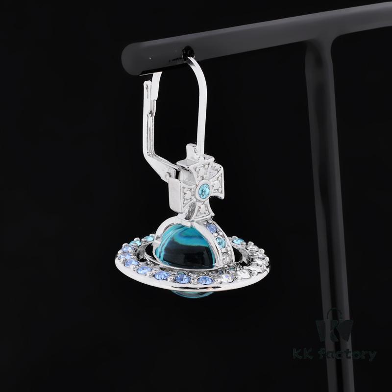 Vivienne Westwood Ongoing Gradient Crystal Earrings - Silver Blue