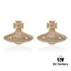 Westminster Micro-Paved Zircon Saturn Stud Earrings - Gold