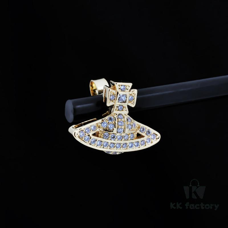 Westminster Micro-Paved Zircon Saturn Stud Earrings - Gold