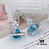 Vivienne Westwood Ongoing Gradient Crystal Earrings - Silver Blue