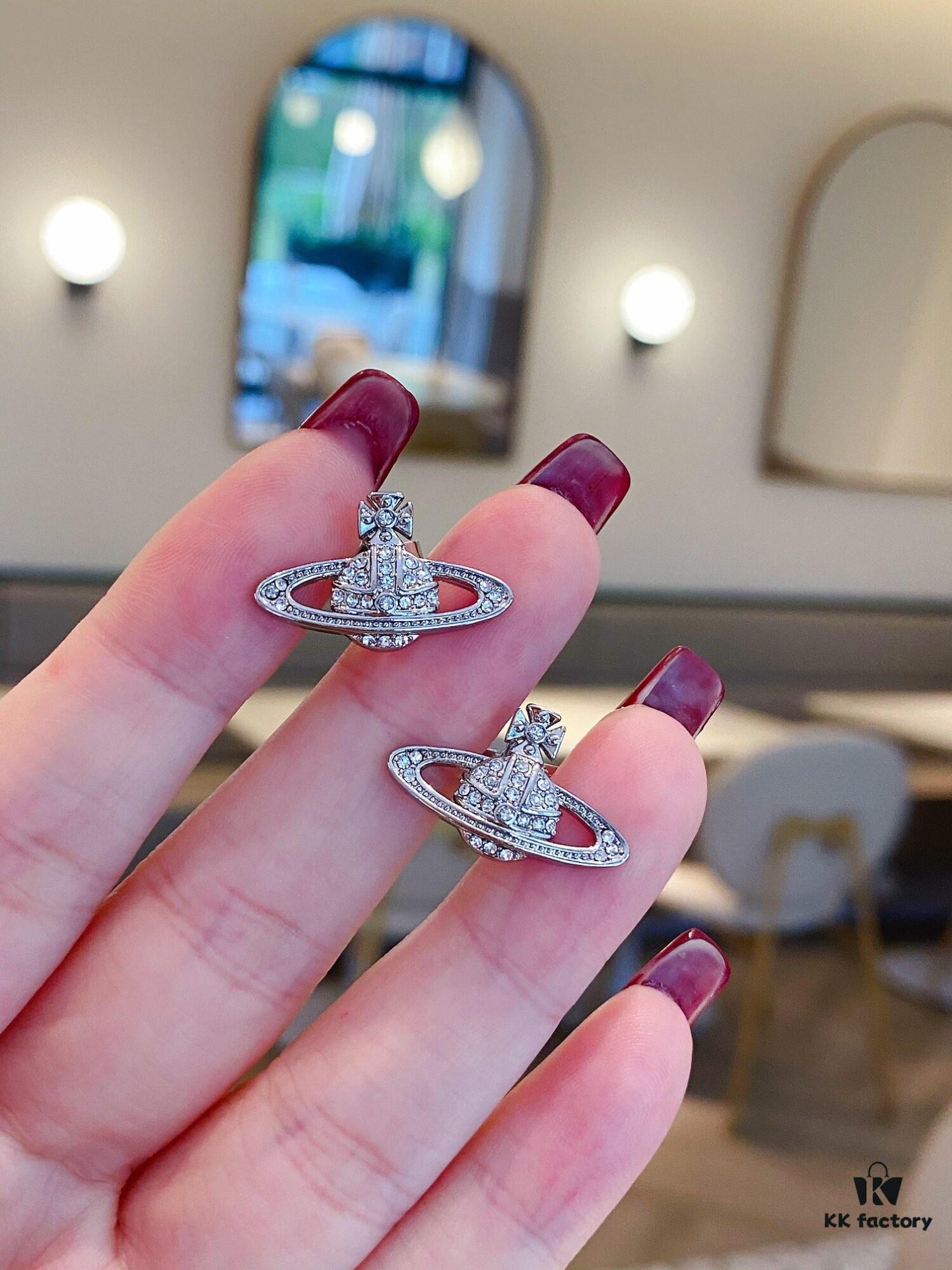 Vivian New Saturn Stud Earrings