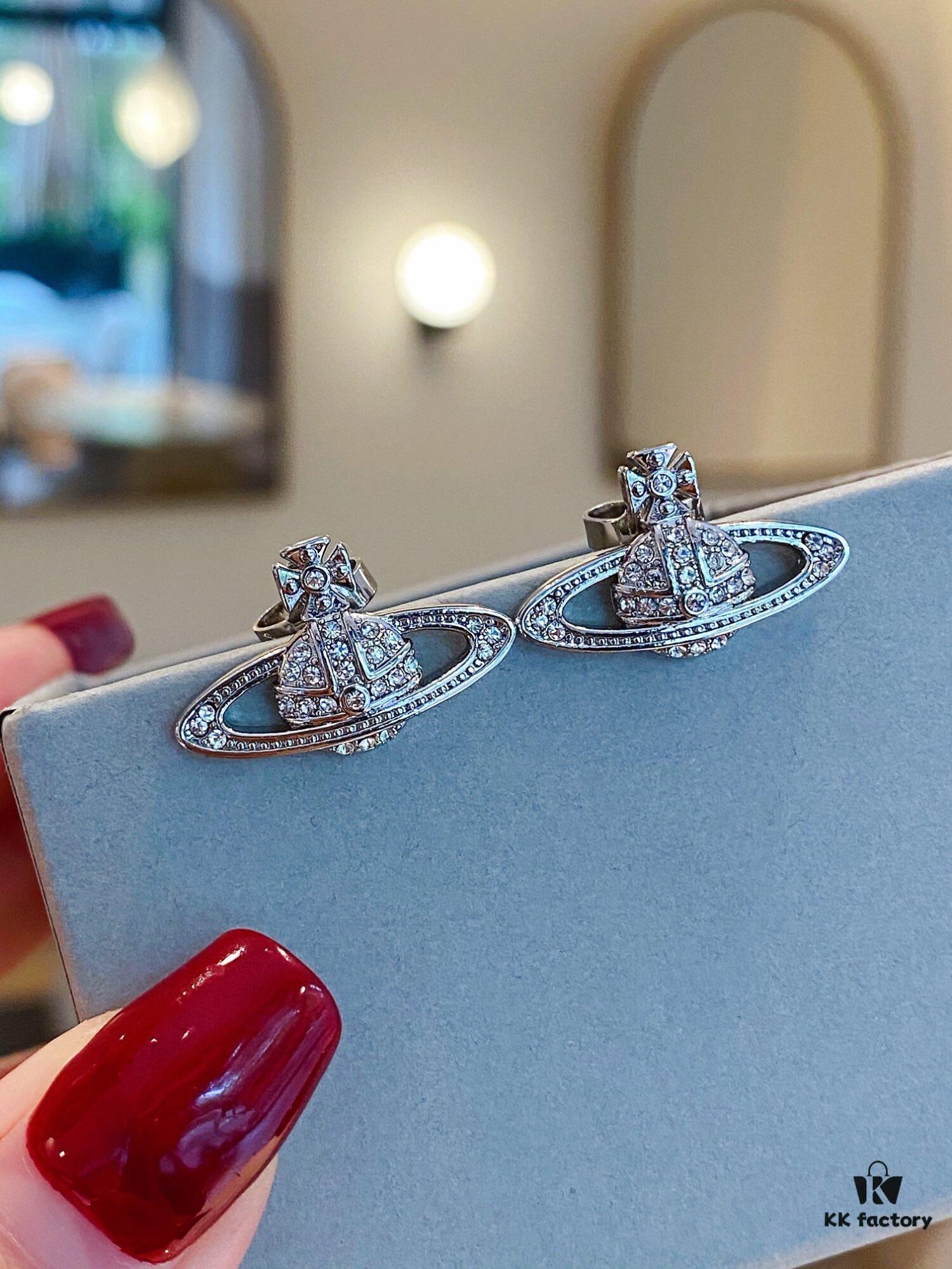 Vivian New Saturn Stud Earrings