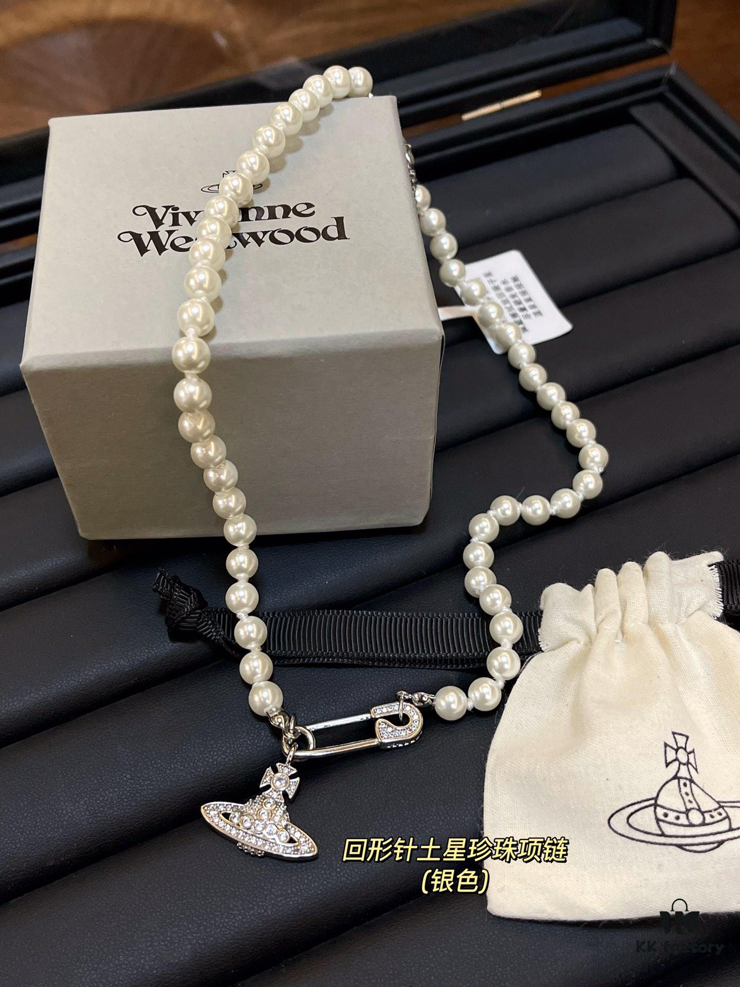 Saturn Pearl Paperclip Series - Necklace / Bracelet - Gold / Silver