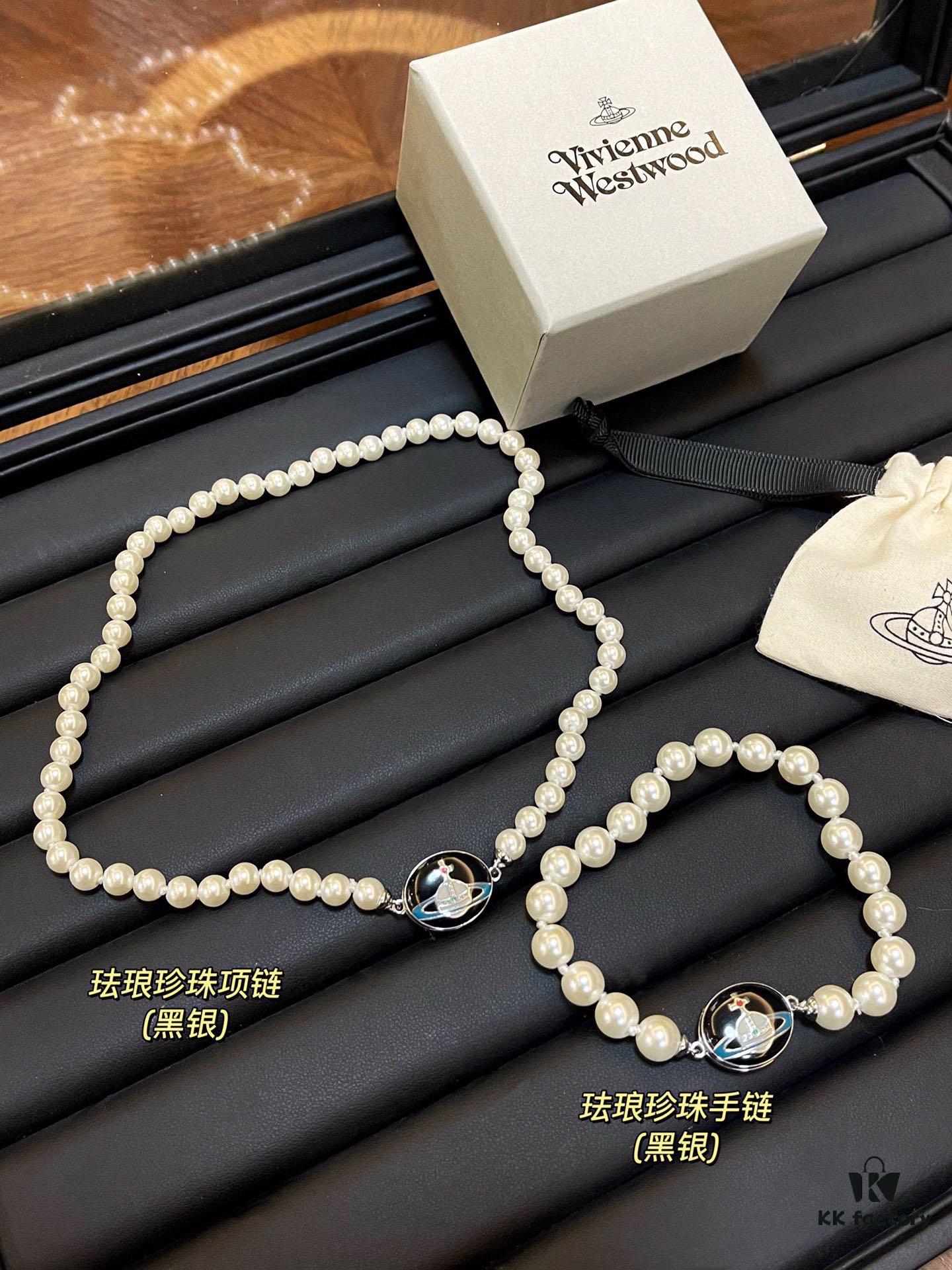 Vivienne Westwood Saturn Collection Enamel Ceramic Necklace/Bracelet/Stud Earrings 2023 New Arrivals (17 Styles Combined)