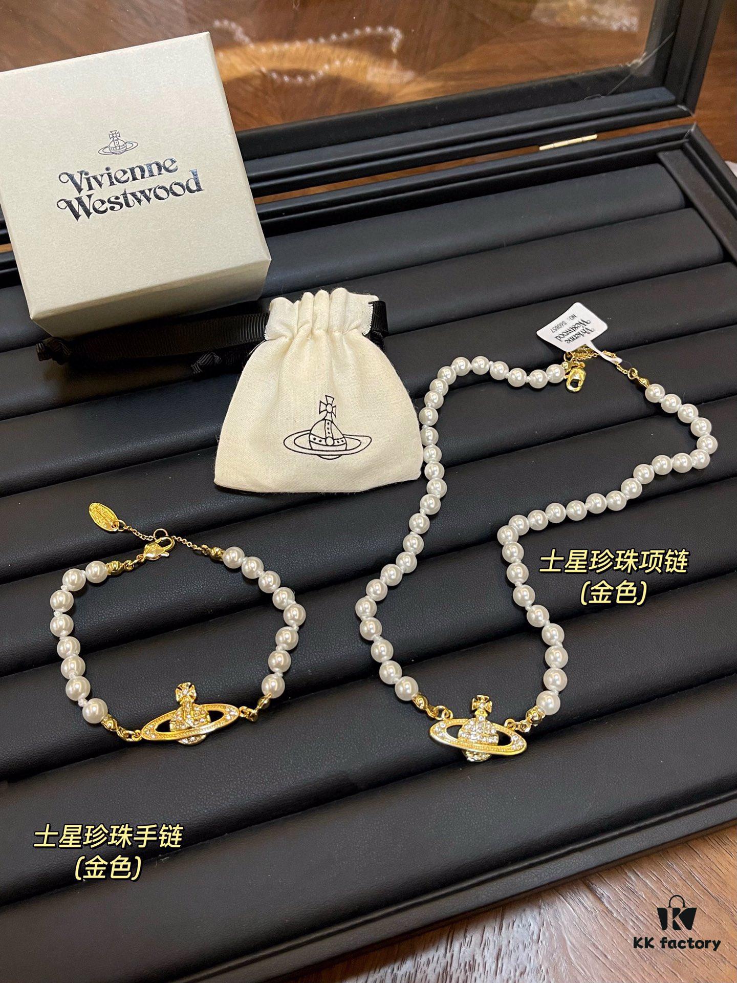 Vivienne Westwood Saturn Collection Enamel Ceramic Necklace/Bracelet/Stud Earrings 2023 New Arrivals (17 Styles Combined)
