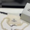 Fashionable Essential for Everyone ✨ Vivienne Westwood Saturn Pearl Necklace
