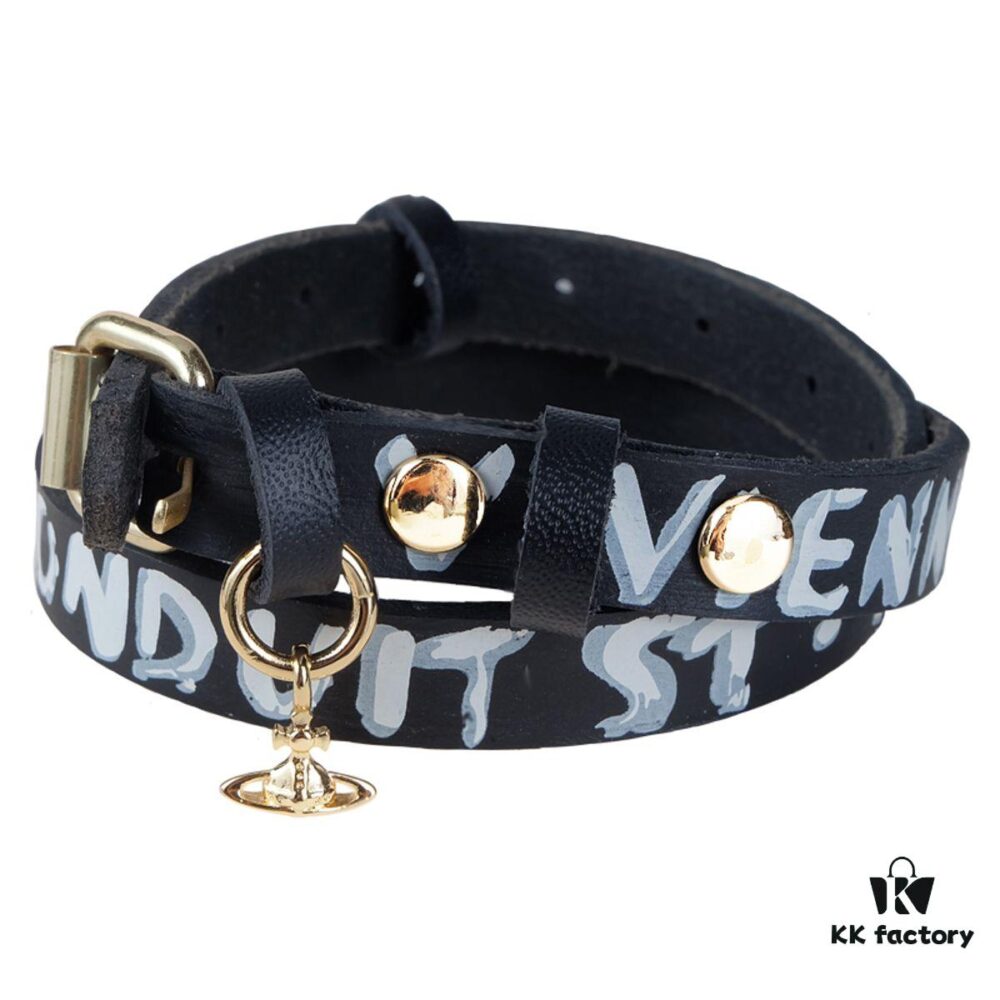 West Queen Leather Cord Necklace, Available in Gold and Silver Colors, In Stock